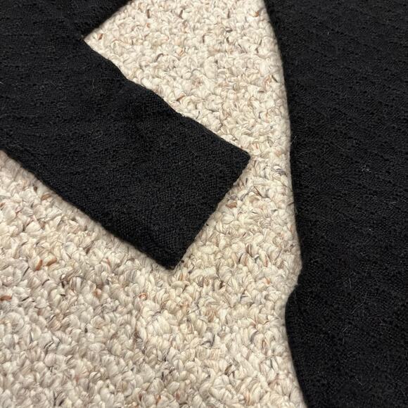 Tory Burch Wool Alpaca Tunic Sweater Black Sz S Knit Pullover Preppy - Picture 6 of 8